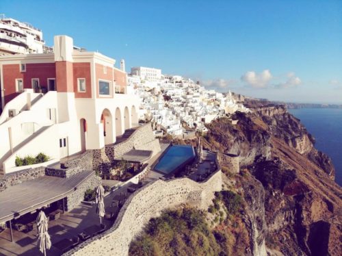 Regarded as one of the finest luxury villas in Santorini, Villa Bordeaux is brilliantly nuzzled in the heart of Fira town, in the Greek island of Santorini in the Cyclades, 200 meters above sea level.