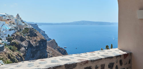 Enjoy the view over the  Aegean Sea.