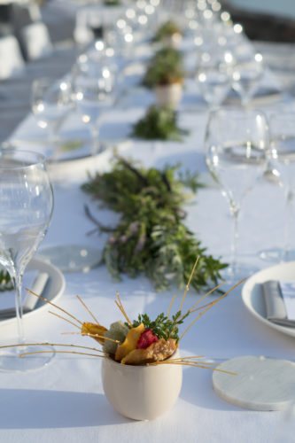 Villa Bordeaux is the ultimate place for luxury weddings in Santorini as it harmoniously combines a breadth of high-end luxuries with a majestic setting and the most incredible views to the Caldera, the sea and sunset.