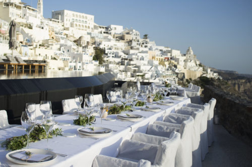 Couples wishing to arrange a premium wedding reception in Santorini in an elegant setting oozing romance are welcome to contact our Santorini wedding planner and arrange a wedding and honeymoon in Santorini that will long be remembered.